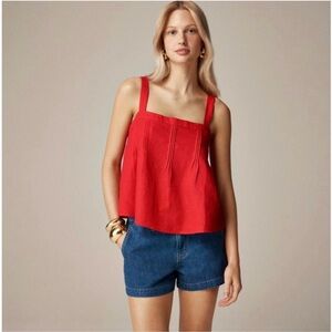 J. Crew Bow Back Linen Tank